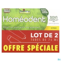 Homeodent soin complet dents et gencives citron pate dentifrice 75ml x2 | Aesiel