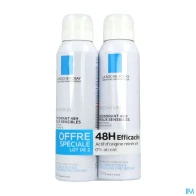 La roche posay deodorant physiologique 48h aerosol 150ml x2 | Aesiel