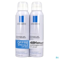 La roche posay deodorant physiologique 48h aerosol 150ml x2 | Aesiel