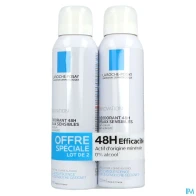 La roche posay deodorant physiologique 48h aerosol 150ml x2 | Aesiel