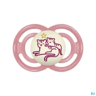 Mam sucette perfect nuit animaux +18m silicone x2 | Aesiel