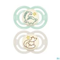 Mam sucette perfect nuit animaux +18m silicone x2 | Aesiel