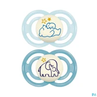 Mam sucette perfect nuit animaux +18m silicone x2 | Aesiel