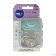 Mam sucette perfect nuit animaux +18m silicone x2 | Aesiel