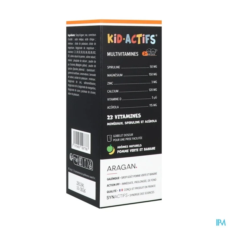 Synactifs kidactifs multivitamines solution buvable 125ml | Aesiel Synactifs kidactifs multivitamines solution buvable 125ml | Aesiel
