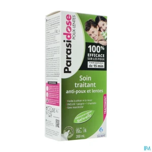 Laboratoires gilbert parasidose poux soin traitant poux lentes 200ml | Aesiel