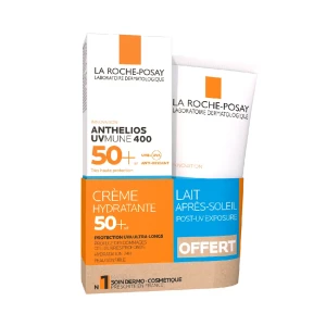 La roche posay anthelios promo visage crème uvmune 50+ 50ml + post uv 75ml
