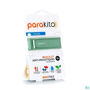 Parakito bracelet antimoustique rechargeable adulte color kaki | Aesiel