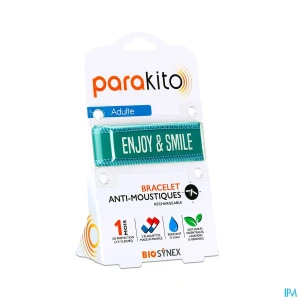 Parakito bracelet antimoustique rechargeable adulte enjoy smile | Aesiel