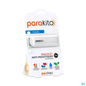 Parakito bracelet antimoustique rechargeable adulte color blanc | Aesiel