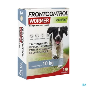 Frontline frontcontrol wormer chien comprime 2 | Aesiel