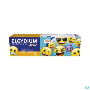 Elgydium junior gel dentifrice tutti frutti emoji 50ml | Aesiel