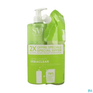 Svr sebiaclear crème lavante 400ml + recharge 400ml | Aesiel