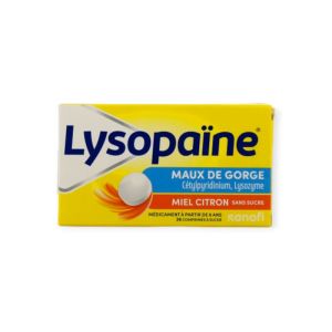 Lysopaine sans sucre comprime a sucer miel citron 18 x2