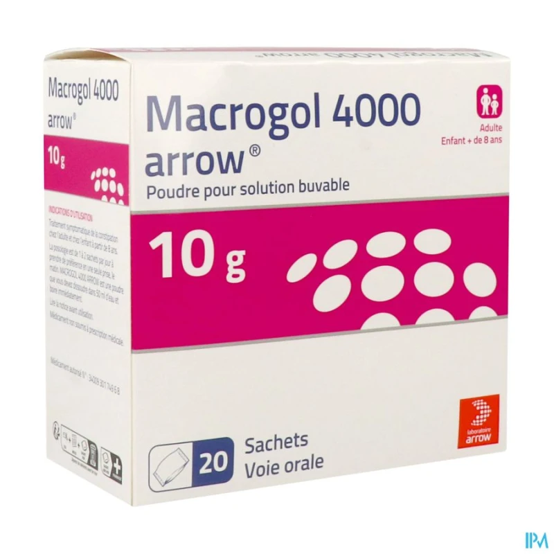Macrogol 4000 arrow 10g poudre pour solution buvable sachet 20 | Aesiel Macrogol 4000 arrow 10g poudre pour solution buvable sachet 20 | Aesiel