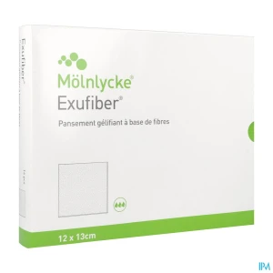Exufiber compresse pansement gelifiant a base de fibre sterile 12cm x 13cm 16 | Aesiel
