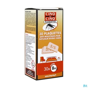 Cinq sur cinq recharge diffuseur double usage plaquette 30 | Aesiel