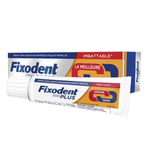 Fixodent pro plus mordant imbattable crème adhesive pour prothese dentaire 40g