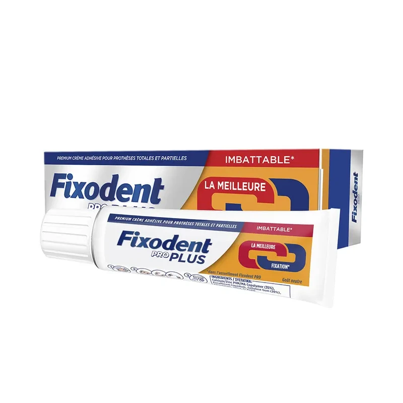 Fixodent pro plus mordant imbattable crème adhesive pour prothese dentaire 40g Fixodent pro plus mordant imbattable crème adhesive pour prothese dentaire 40g