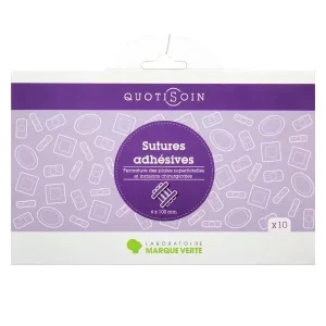 Marque verte abso gp suture adhesive 6mm x 100mm 10 | Aesiel