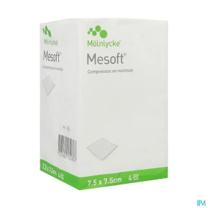 Mesoft compresse non tissee 7cm5 x 7cm5 100 | Aesiel
