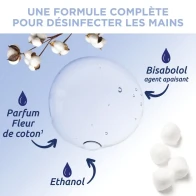 Cooper baccide gel sans rincage mains fleur de coton 100ml | Aesiel