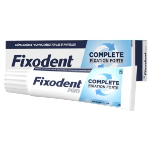 Fixodent pro complete fixation forte frais crème adhesive pour prothese dentaire 47g