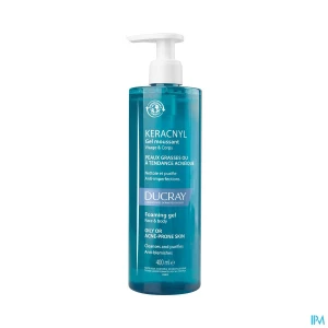 Ducray keracnyl gel moussant visage et corps 400ml | Aesiel