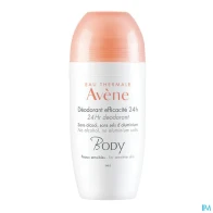Eau thermale avene body deodorant efficacite 24h apaisant sans alcool 50ml | Aesiel