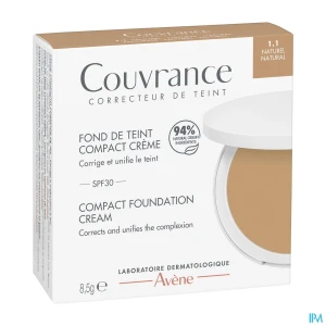 Eau thermale avene couvrance fond de teint crème naturel 1.1 - 8.5g | Aesiel