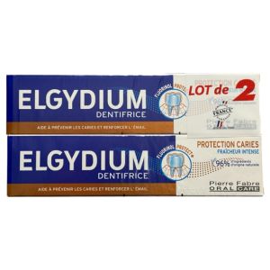 Elgydium protection caries dentifrice 75ml x2