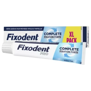 Fixodent pro complete fixation forte frais crème adhesive pour prothese dentaire 70g5