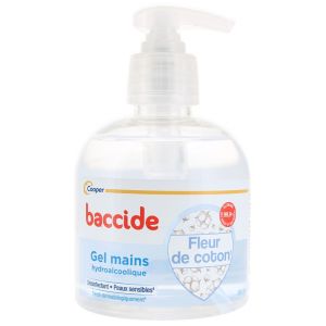 Cooper baccide gel sans rincage mains fleur de coton 300ml