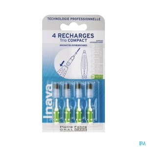 Inava trio compact brossette recharge verte x3 | Aesiel
