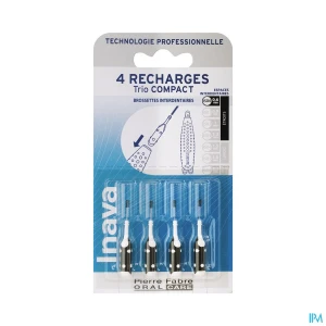 Inava trio compact brossette recharge noir x3 | Aesiel