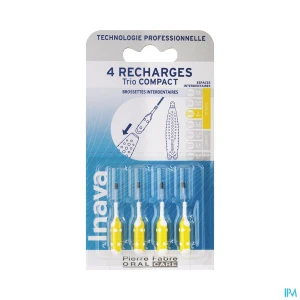 Inava trio compact brossette recharge jaune x3 | Aesiel