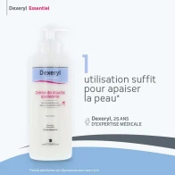 Dexeryl essentiel crème lavante pour peaux sèches flacon pompe translucide 500ml