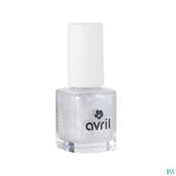 Avril top coat paillete argente transparent 7ml | Aesiel