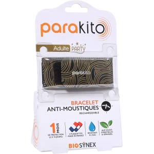 Parakito diffuz bracelet party antimoustique tube noir | Aesiel