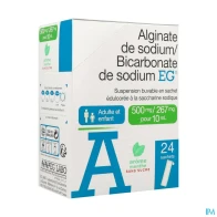 Alginate de sodium bicarbonate de sodium eg suspension buvable 10ml sachet 24 | Aesiel
