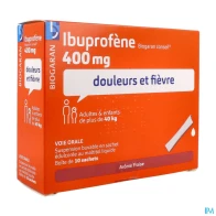 Ibuprofene biogaran conseil 400mg suspension buvable 10ml 10 | Aesiel