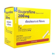 Ibuprofene biogaran conseil 200mg suspension buvable 10ml 20 | Aesiel