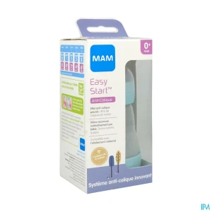 Mam biberon easy start anticolique nature aqua debit 1 160ml | Aesiel
