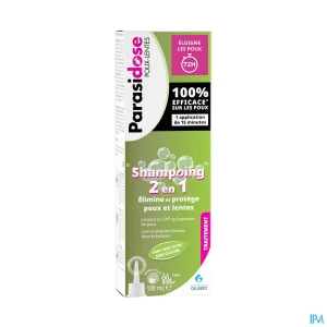 Laboratoires gilbert parasidose poux shampooing 2en1 poux lentes 100ml | Aesiel