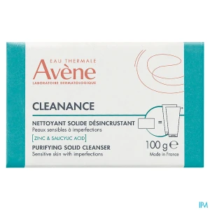 Eau thermale avene cleanance pain nettoyant desincrustant 100g | Aesiel