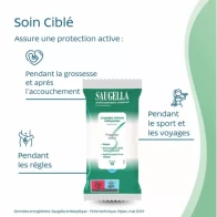 Saugella protection active lingette intime nettoyante 15