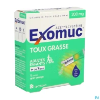 Exomuc 200mg granules pour usage oral stick 2g 15 | Aesiel