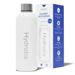 Hydratis gourde isotherme blanche 500ml | Aesiel