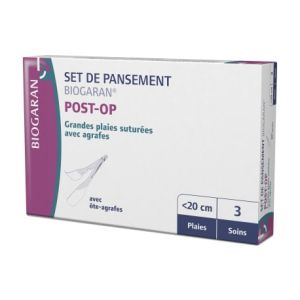 Biogaran set pansement post operatoire agrafe x3