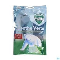 Vicks bonbon menthe verte menthol sans sucre 72g | Aesiel